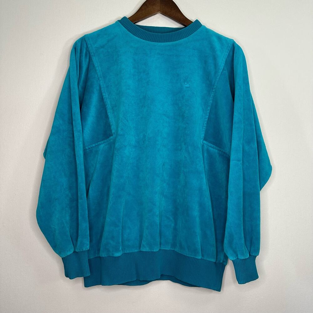 Gloria Vanderbilt Vintage Blue Velvet Sweater